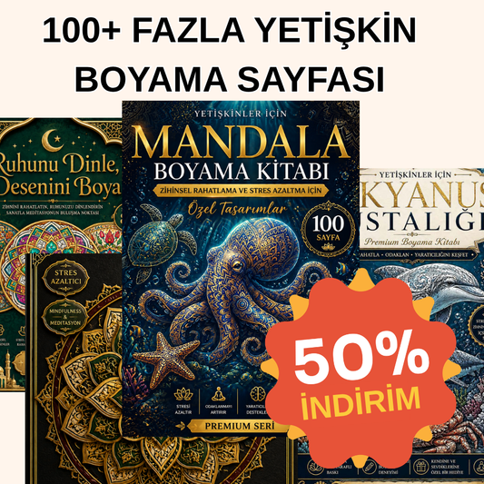 Ultimate Boyama Kitabı Seti – 4’lü Premium Dijital Koleksiyon (PDF)
